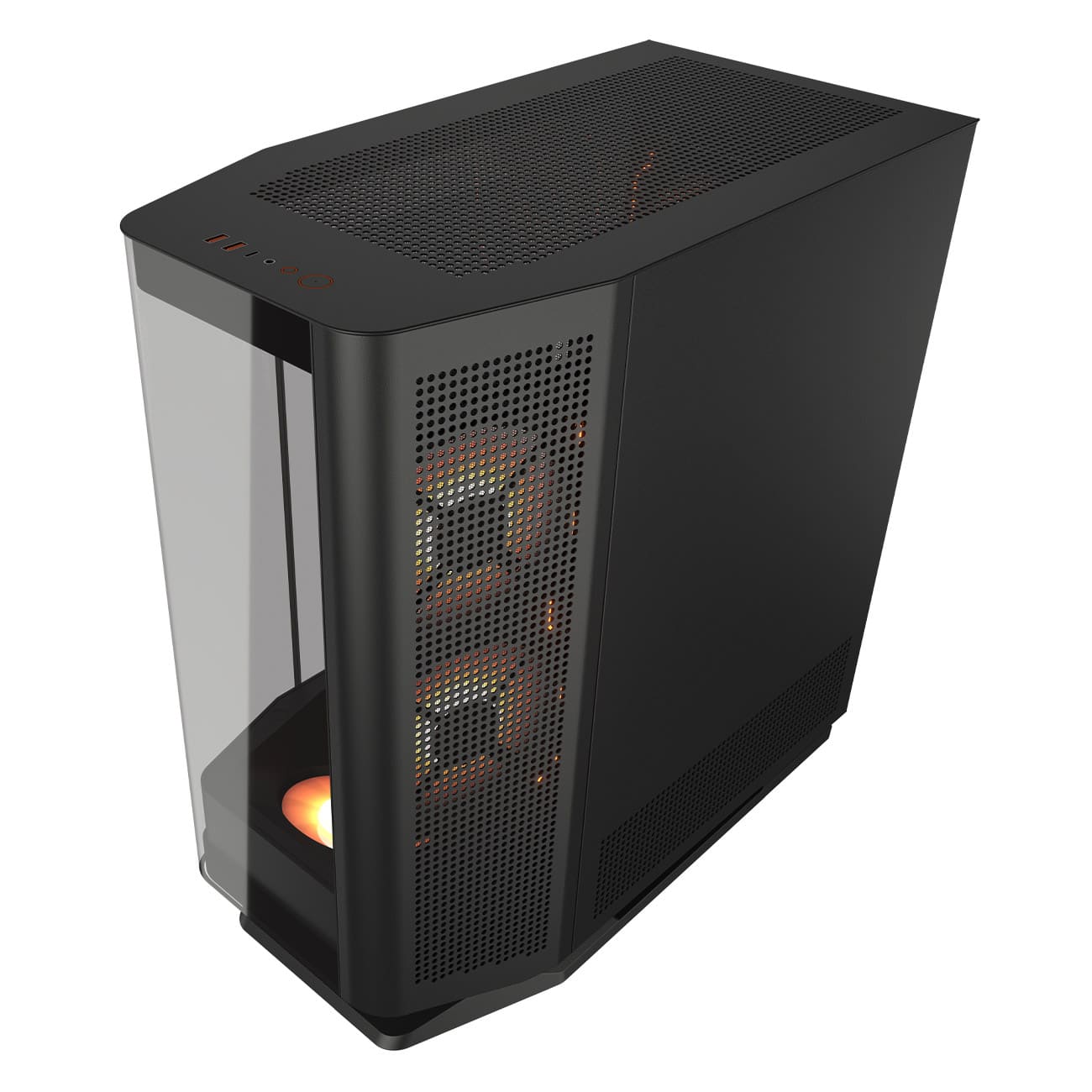 Vỏ case Cougar FV270 RGB Black (Mid Tower, E-ATX, Kính Cong, Sẵn 4 Fan ARGB, Max 9 fan, Rad 360, USB-C)