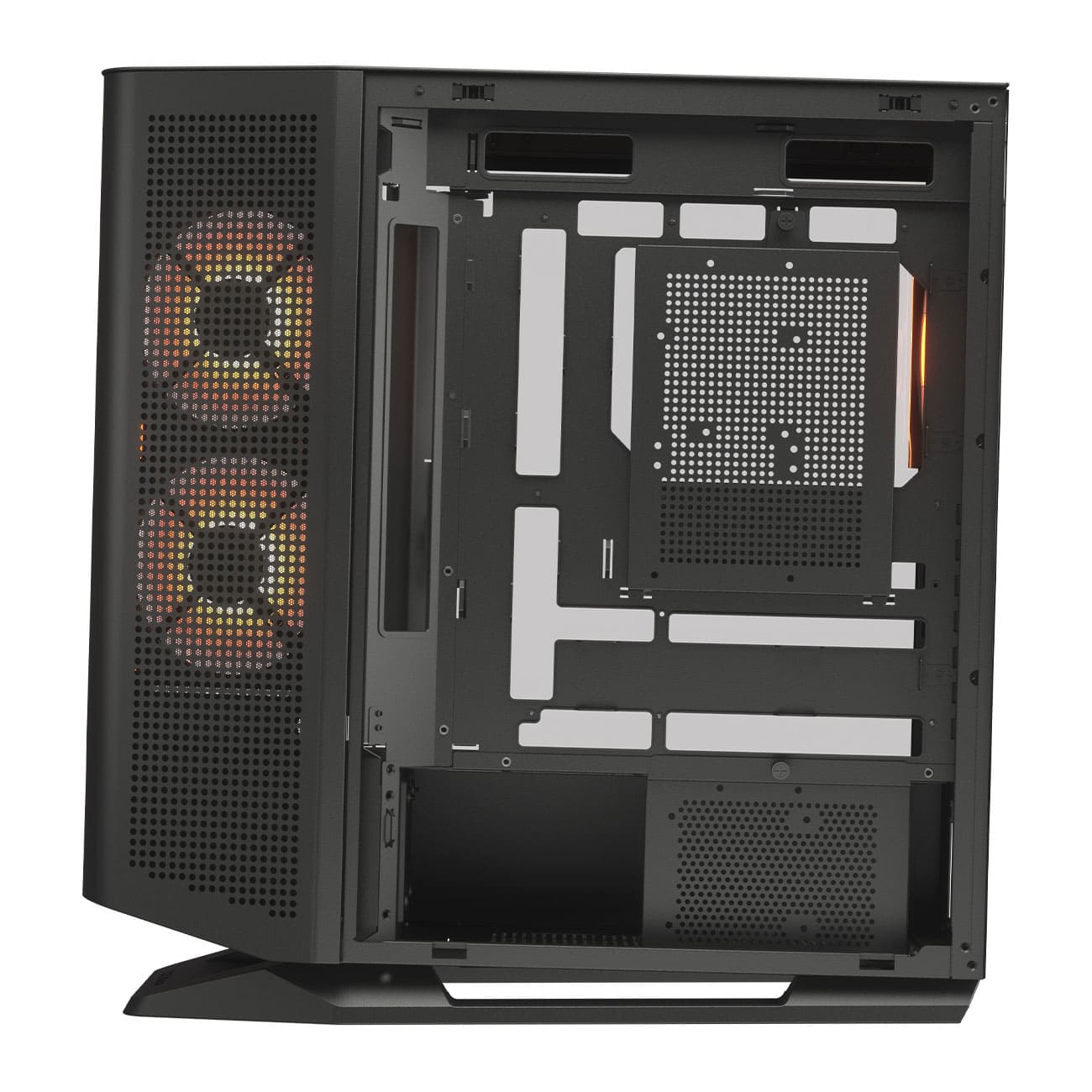Vỏ case Cougar FV270 RGB Black (Mid Tower, E-ATX, Kính Cong, Sẵn 4 Fan ARGB, Max 9 fan, Rad 360, USB-C)
