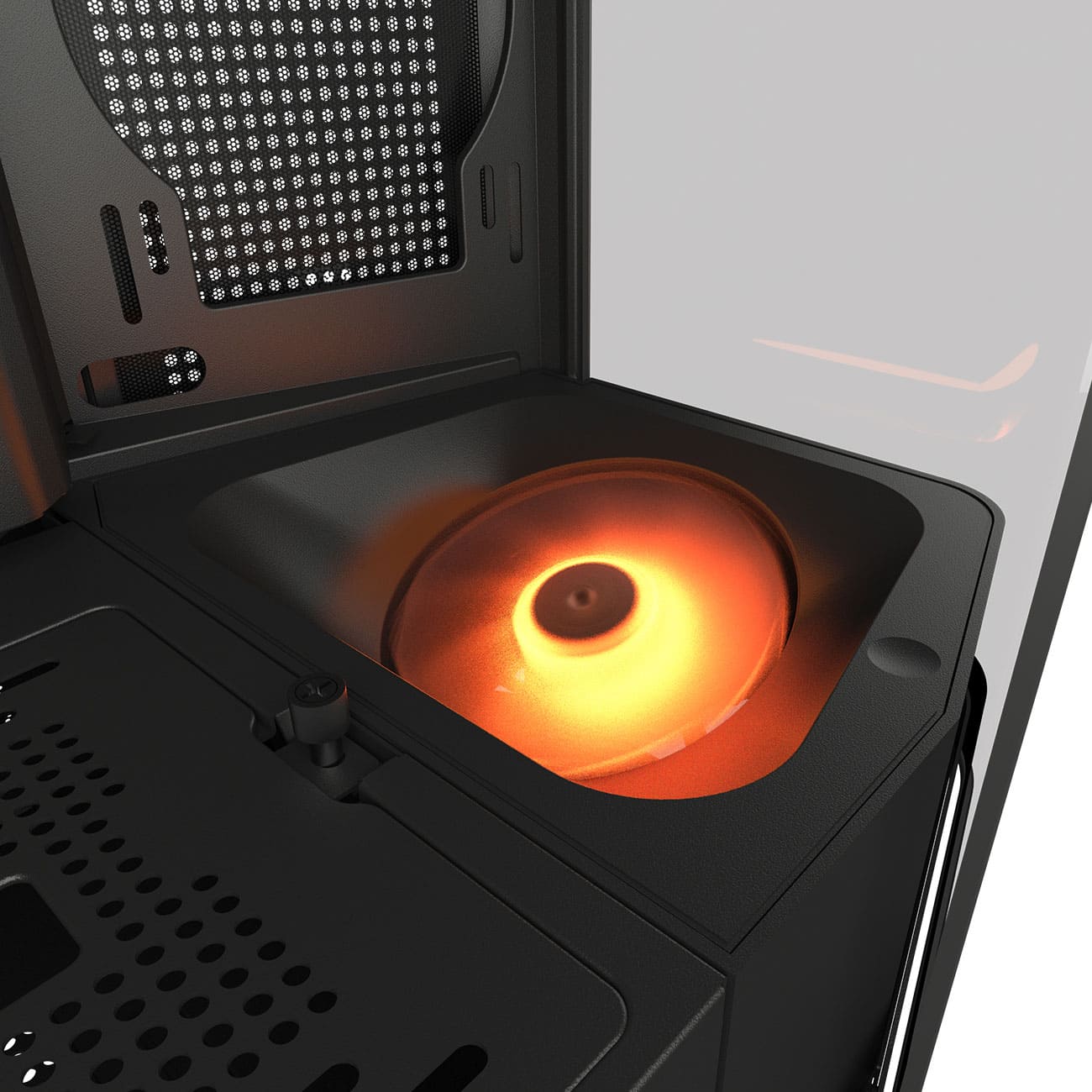 Vỏ case Cougar FV270 RGB Black (Mid Tower, E-ATX, Kính Cong, Sẵn 4 Fan ARGB, Max 9 fan, Rad 360, USB-C)