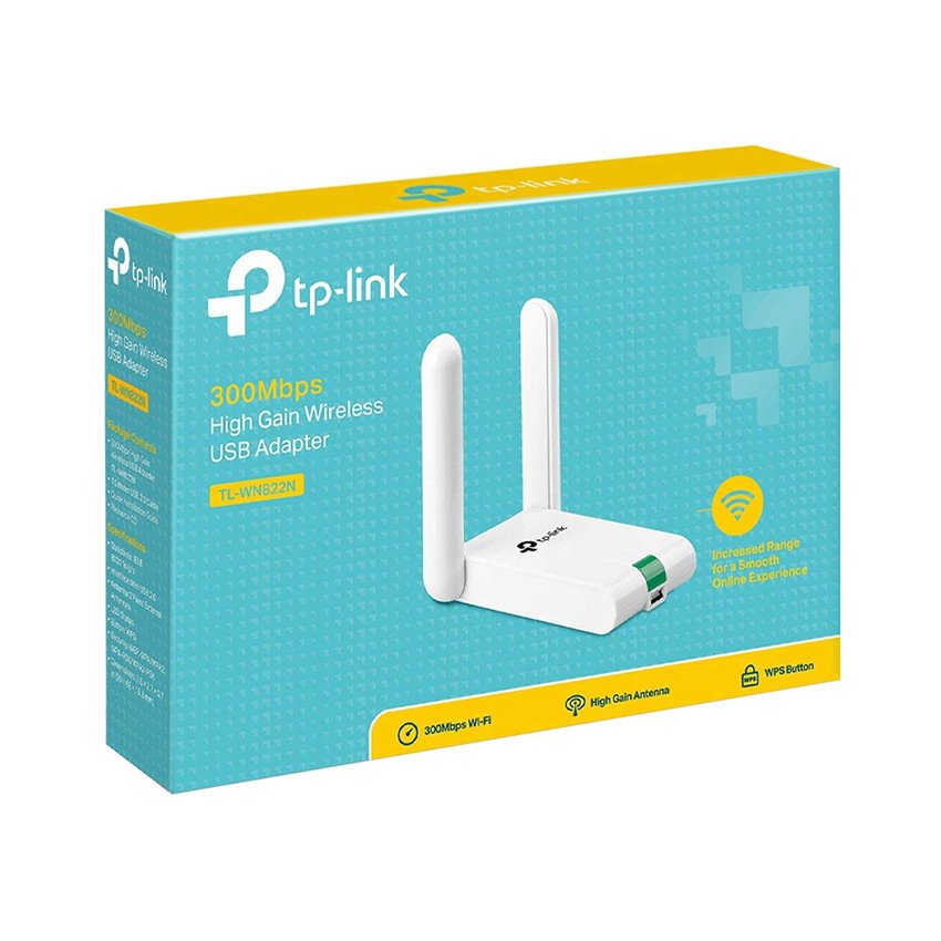 USB Wi-Fi TP-Link TL-WN822N 300Mbps, 2 ăng ten ngoài